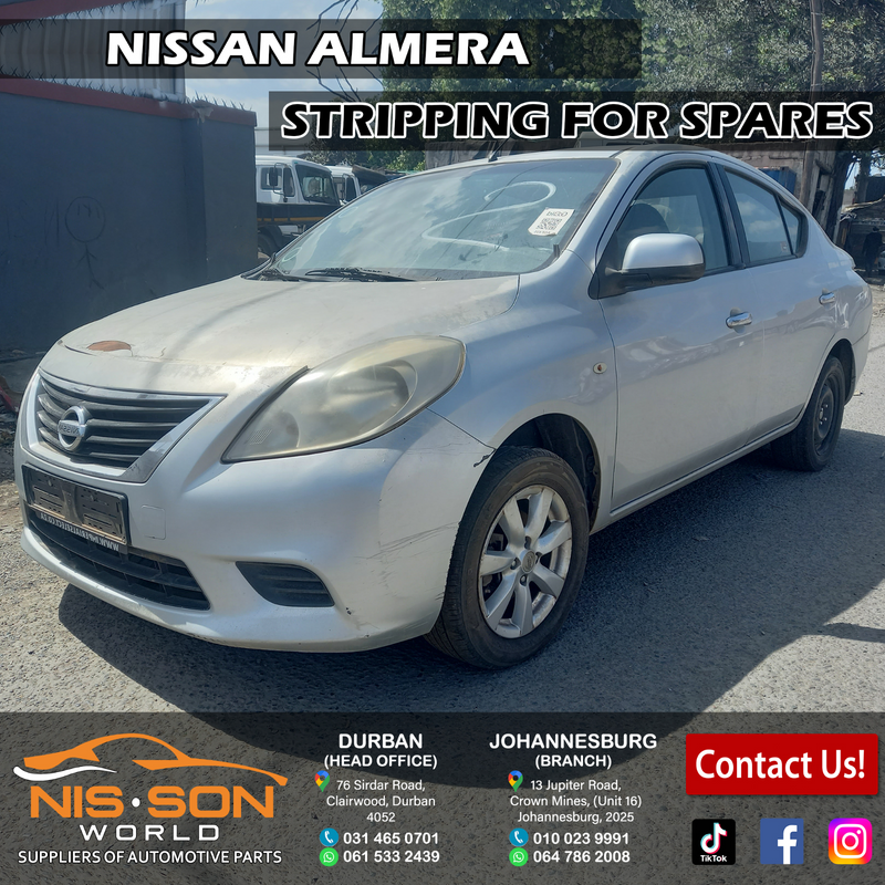 NISSAN ALMERA STRIPPING FOR SPARES