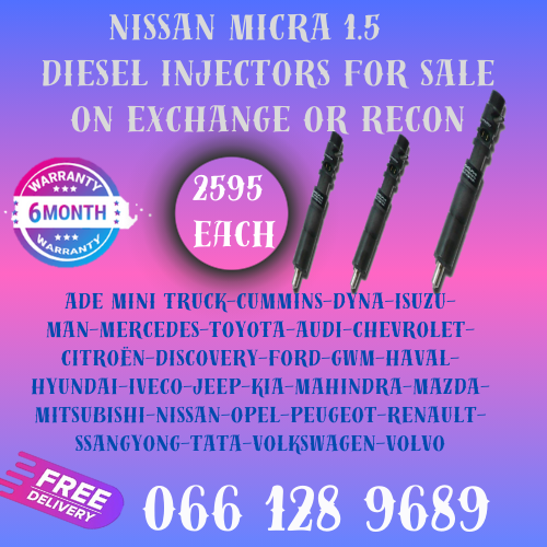 NISSAN MICRA 1.5 DIESEL INJECTORS FOR SALE ON EXCHANGE WITH FREE COPPER WASHERS