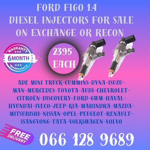FORD FIGO 1.4 DIESEL INJECTORS FOR SALE ON EXCHANGE WITH FREE COPPER WASHERS