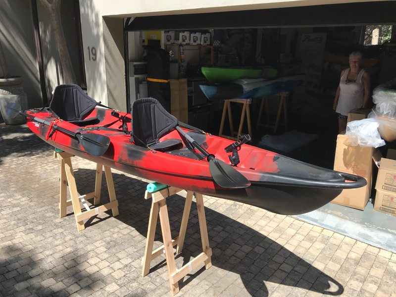 Pioneer Kayak Tandem incl. seats, paddles, leashes and rod holders, NEW! many colours available