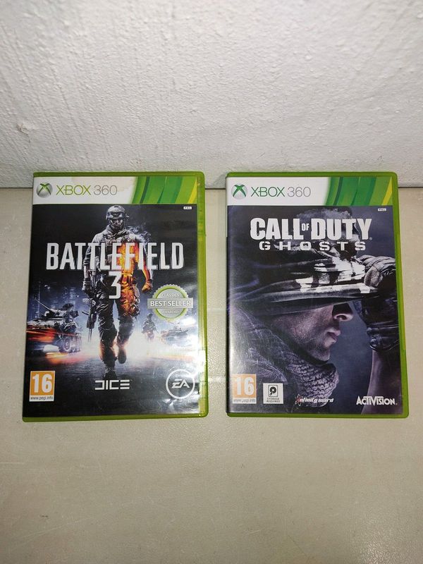 Battlefield 3 And Call of Duty Ghosts Xbox 360 games