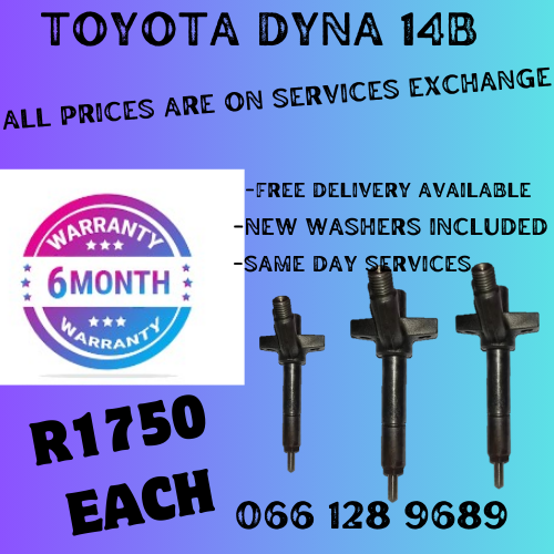 TOYOTA DYNA 14B DIESEL INJECTORS FOR SALE ON EXCHANGE OR TO RECON YOUR OWN