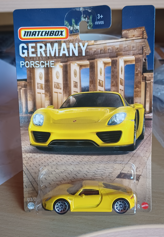 2023 Matchbox ~ Germany ~ 3/24 2020 Porsche 918 Spyder ~ Mint on card