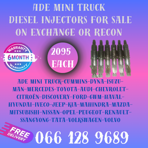 ADE MINI TRUCK DIESEL INJECTORS FOR SALE ON EXCHANGE WITH FREE COPPER WASHERS AND 6 MONTHS WARRANTY