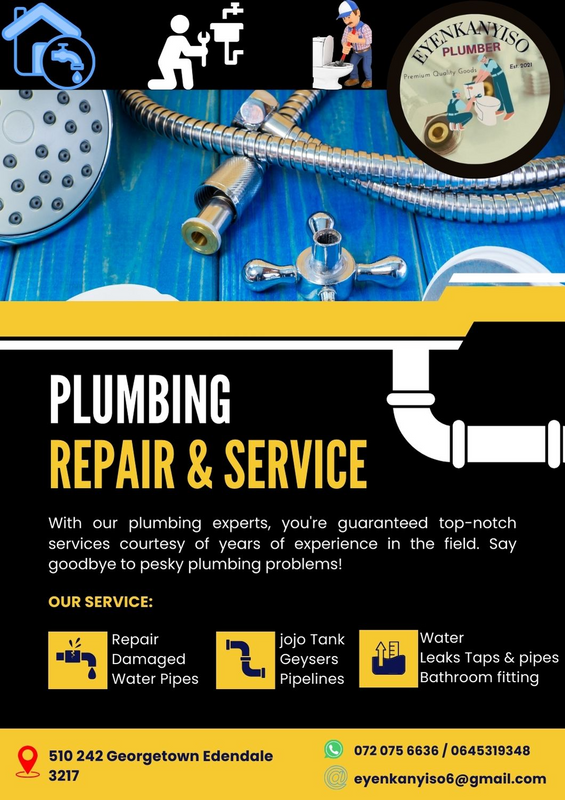 PLUMBING AND REPAIR SERVICES (PMB &amp; SURROUNDING AREAS)