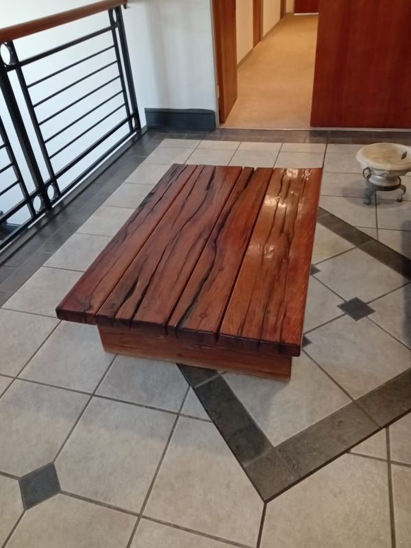 Solid Rhodesian Teak coffee table for sale
