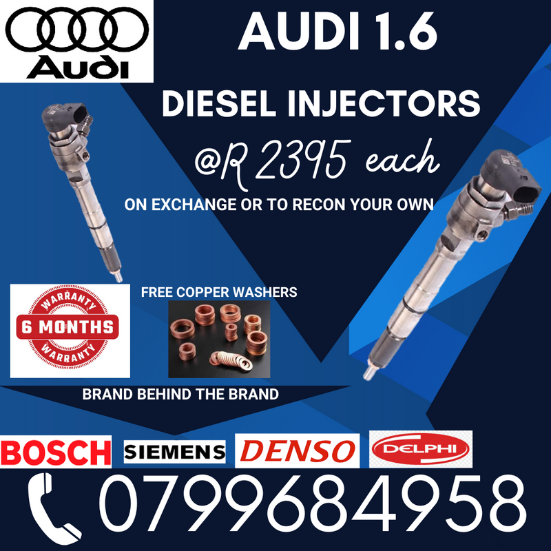 AUDI 1.6 DIESEL INJECTORS/ WE RECON AND SELL ON EXCHANGE