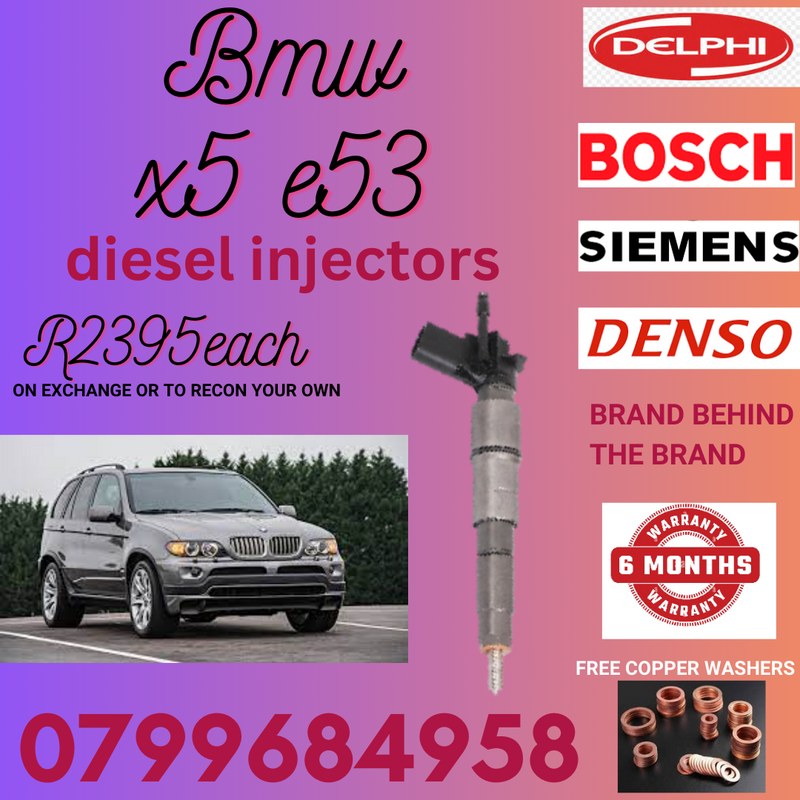 BMW X5 E53 DIESEL INJECTORS /6 MONTHS WARRANTY