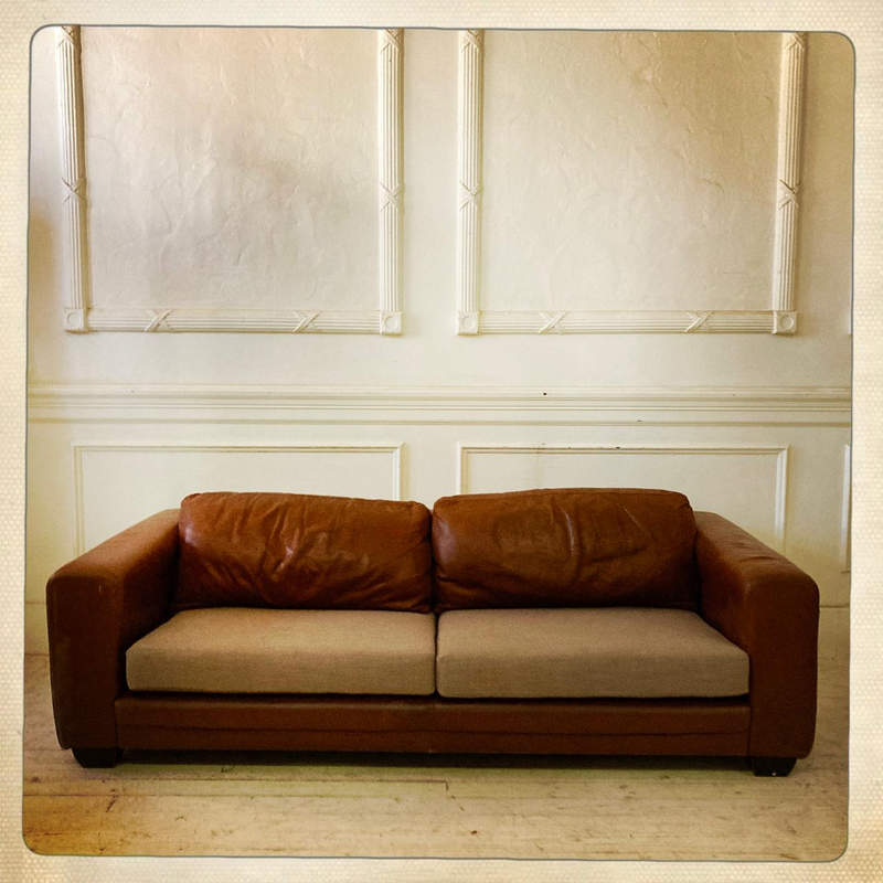 Leather couch - R6800