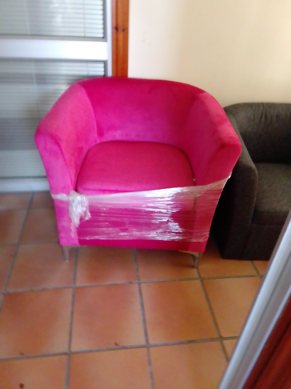Pink tub chair