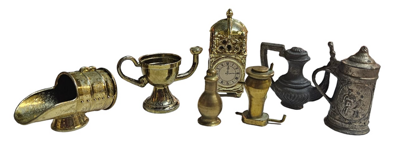 Collection of Brass &amp; Metal Printers Tray Items
