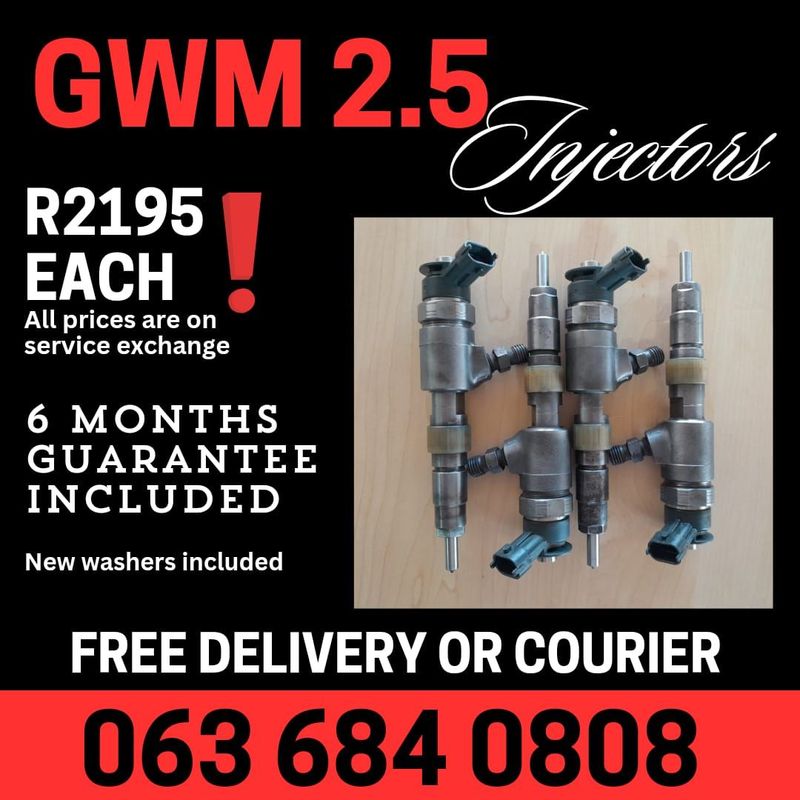 GWM 2.5 AND 2.8 DIESEL INJECTORS FOR SALE WITH WARRANTY