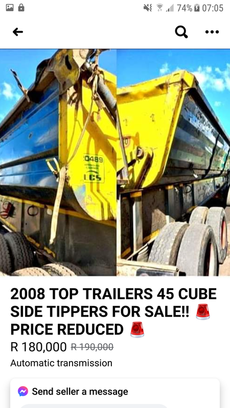 2008 Top Trailer 45Cube Side Tipper For Sale