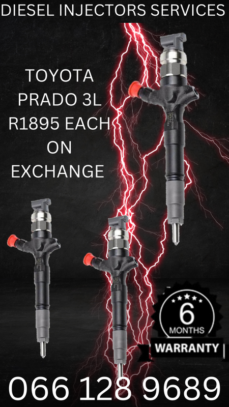 TOYOTA PRADO 3L DIESEL INJECTORS FOR SALE ON EXCHANGE