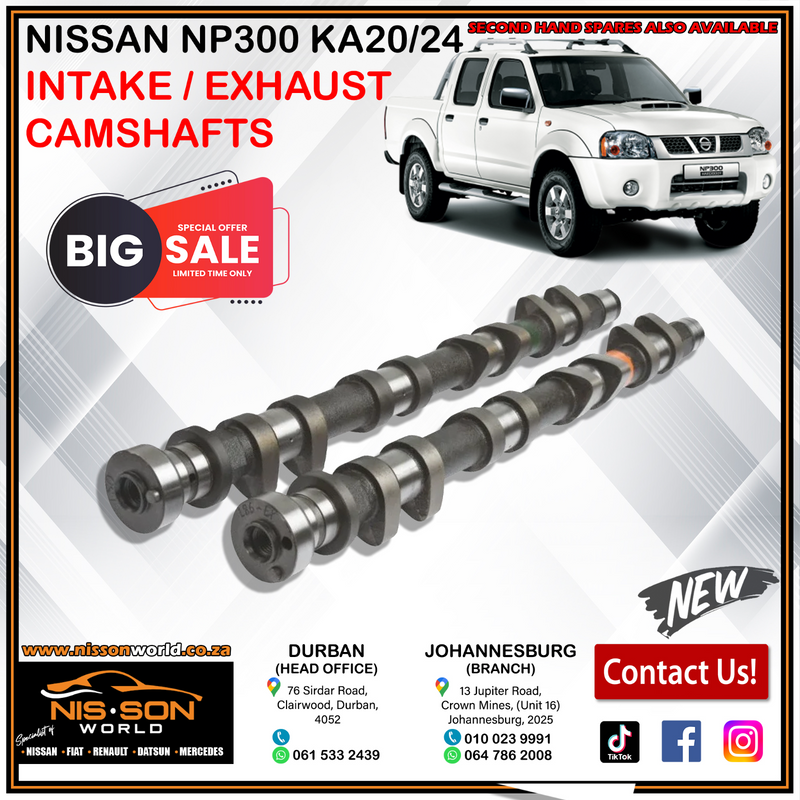 NISSAN NP300 KA20-KA24 INTAKE AND EXHAUST CAMSHAFT