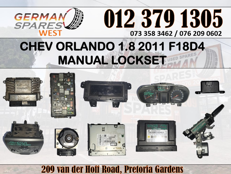 USED Chev Orlando 1.8 2011 F18D4 Manual Lockset for sale