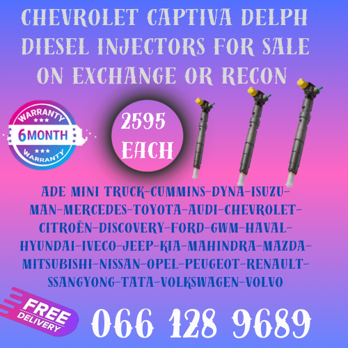 CHEVROLET CAPTIVA DELPHI DIESEL INJECTORS FOR SALE FREE COPPER WASHERS AND 6 MONTHS WARRANTY