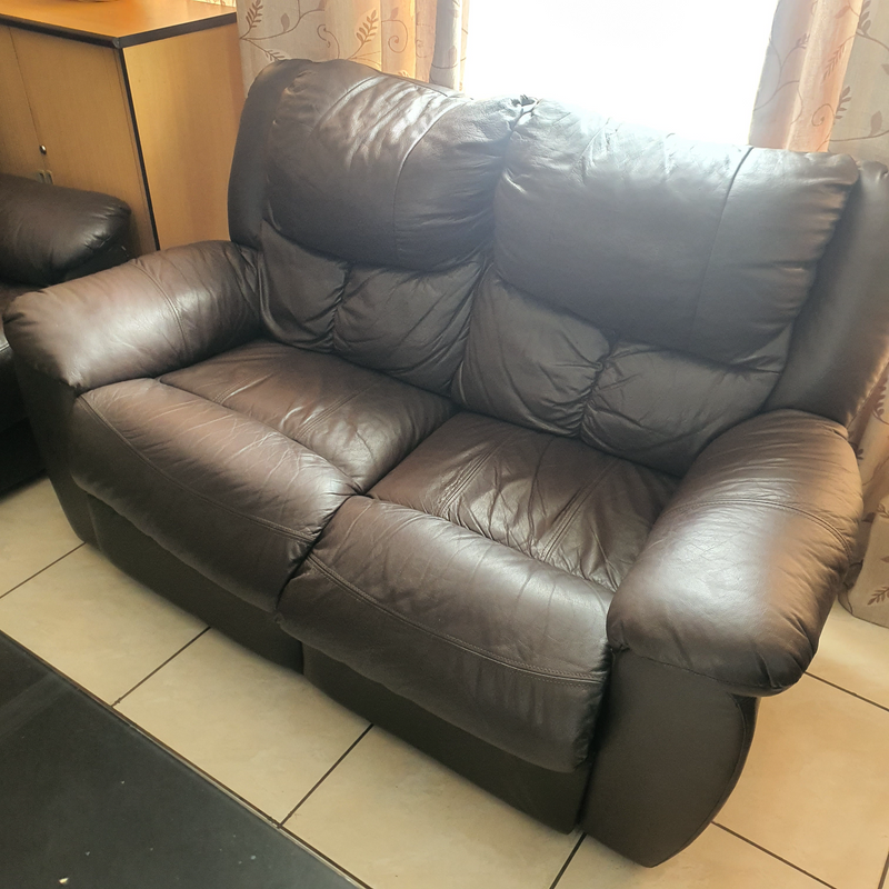 Grafton everest quality six seater leather couch available for sale