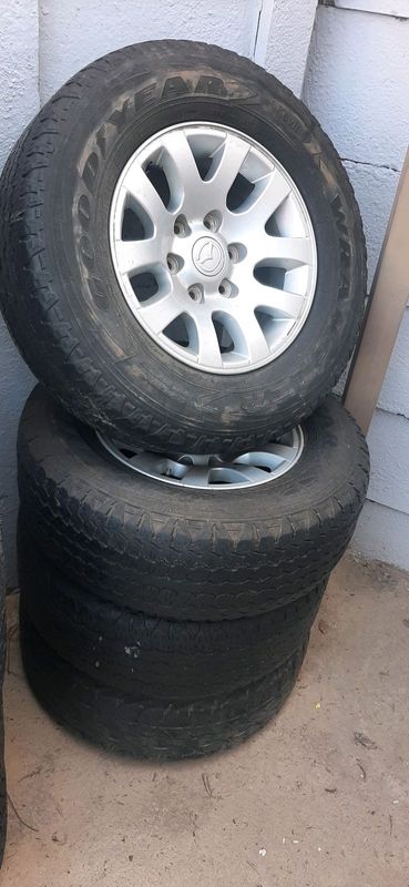 16 inch mags to fit mazda ford bakkie and used tyres 245 70 16 tyres about 30% set of 4x with caps
