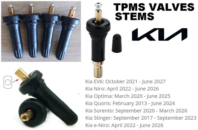 Kia TPMS tyre valves stems