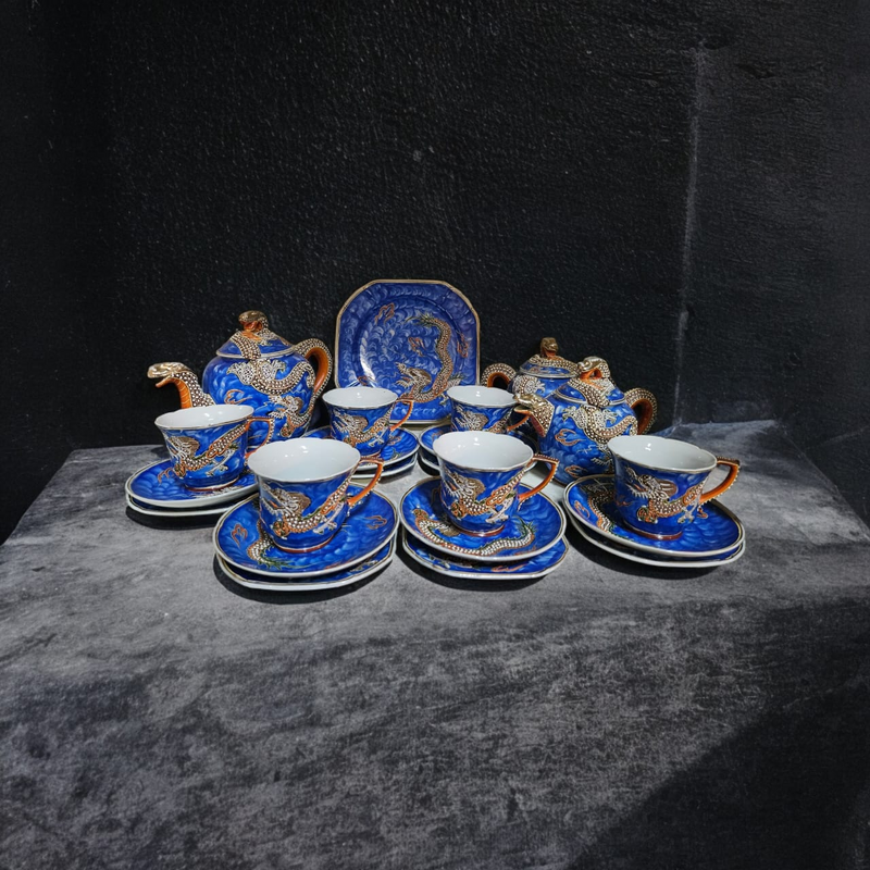 Vintage Blue dragon tea set