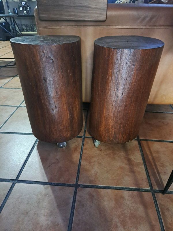 2 X Tree stump side tables