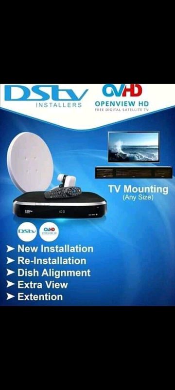 Dstv installation Signal Repairs Extraview Relocation Upgrades TV wall Mounting Cctv Installations