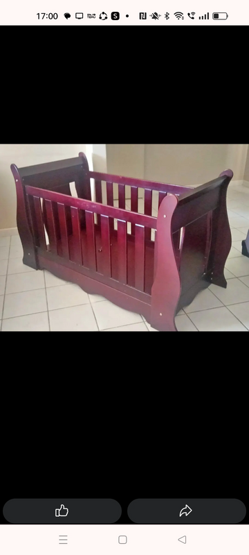 Wooden Sledge cot