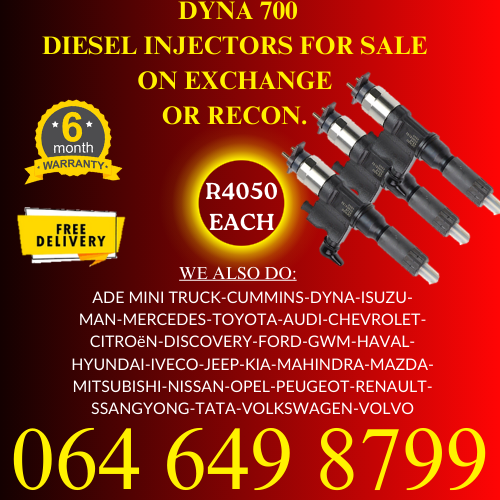 Dyna 700 diesel injectors for sale on exchange 6 months warranty