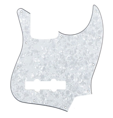 standard US Jazz bass pickguard in white pearl colour