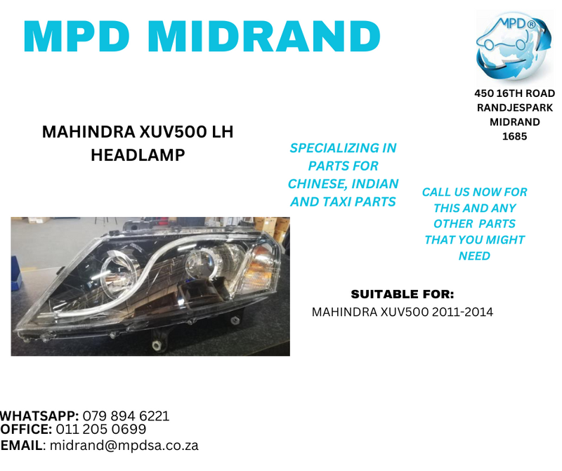 Mahindra XUV500 2011-2014 - LH Headlamp