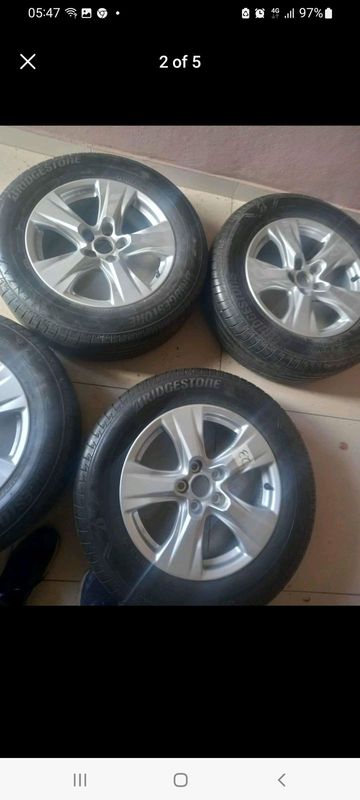 17 inch Original Mags and Tyres for sale. Came off a RAV4. 5 x 114.3 pcd