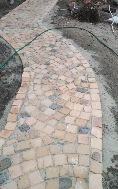 Affordable half brick paving