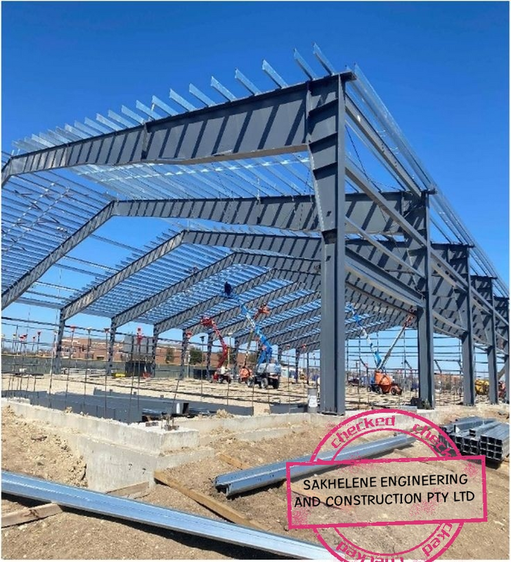 Steel frames, Steel structures, Driveway gates. Roof sheets
