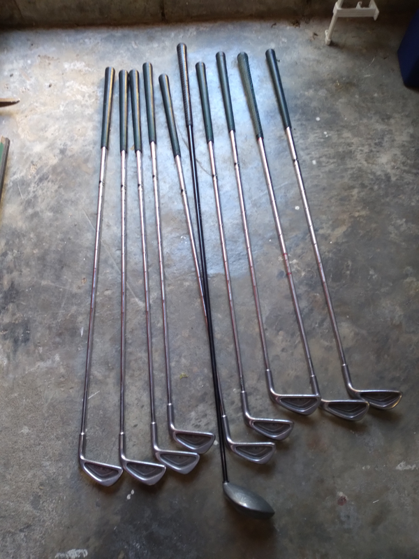 Golf Clubs TM 2000 Full Set Irons &#43; Woods (Inc Callaway Big Bertha Warbird) &#43;Leather Bag