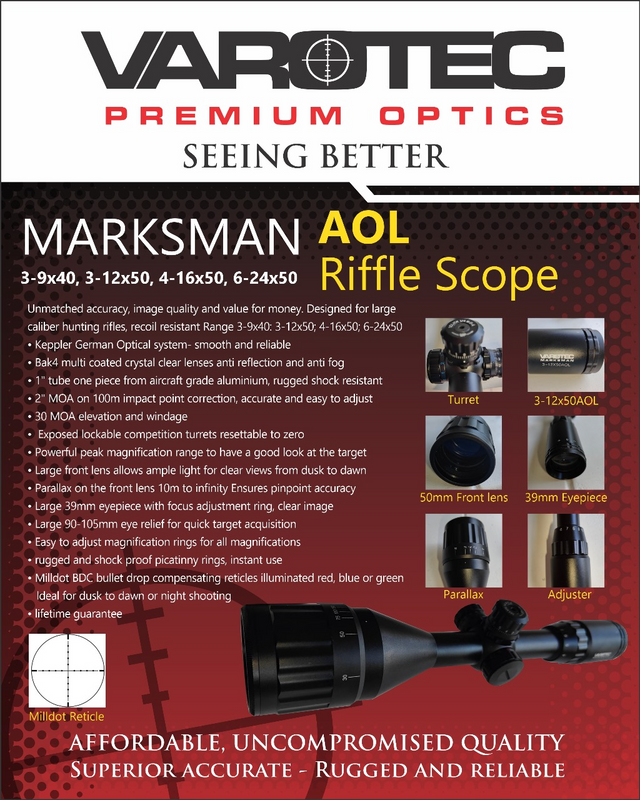 Varotec Premium Optics Binoculars, Spotting scopes, Mono Telescopes Marksman and Sniper rifle scopes