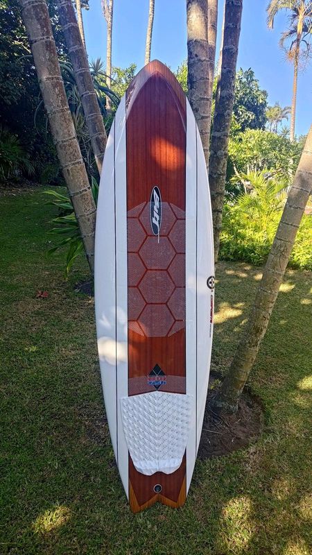 Bilt Rare Epoxy Wood Inlay Surfboard.