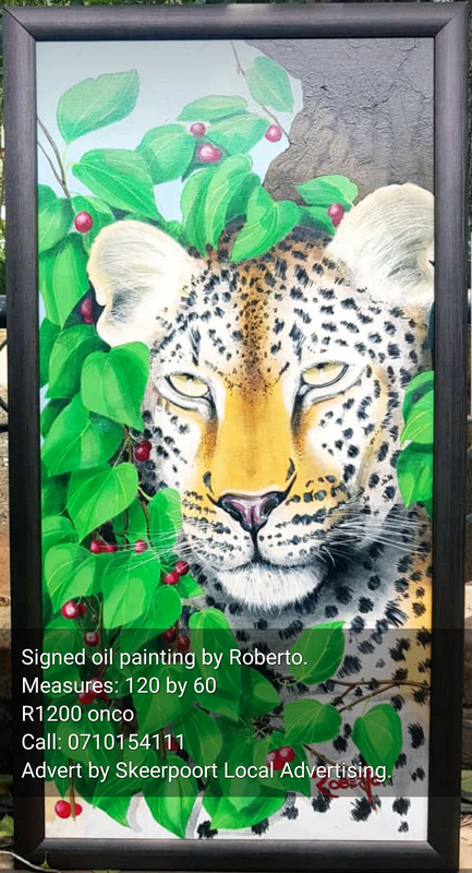 Large Signed oil painting by Roberto