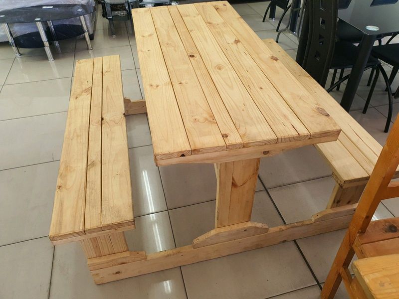 New outdoor bench tables