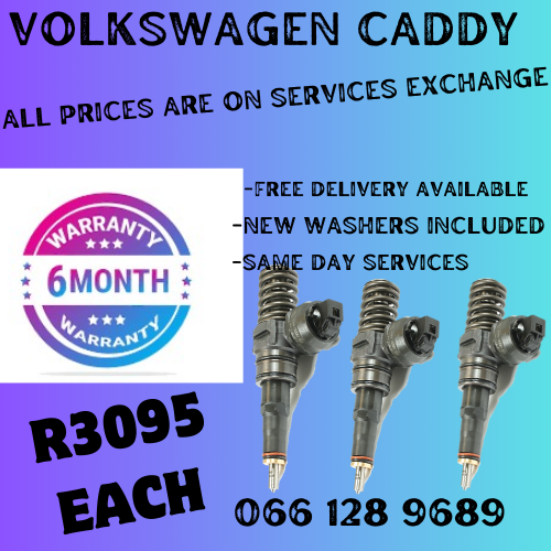 VOLKSWAGEN CADDY DIESEL INJECTORS FOR SALE ON EXCHANGE OR TO RECON YOUR OWN