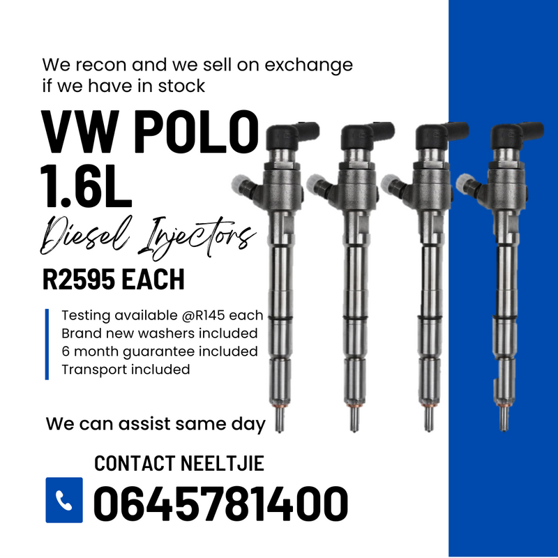Polo 1.6L Diesel Injectors for sale