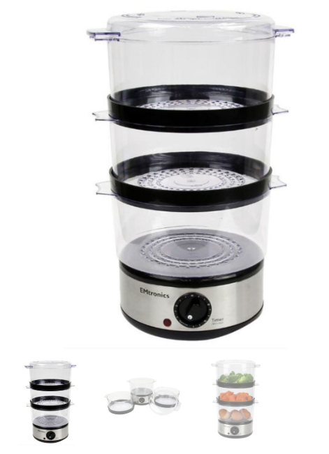 EMTRONICS EMST6S3-SA EMT 3 TIER STEAMER - FOOD