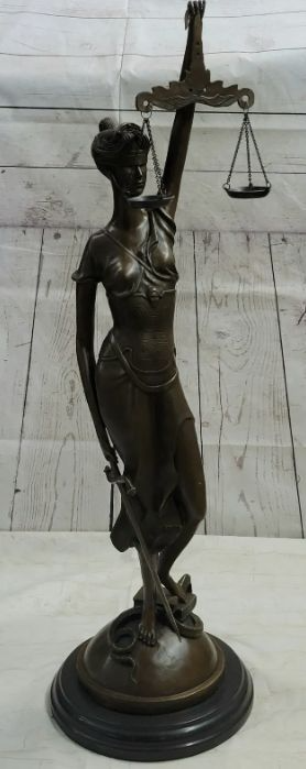 Bronze lady Justice WANTED