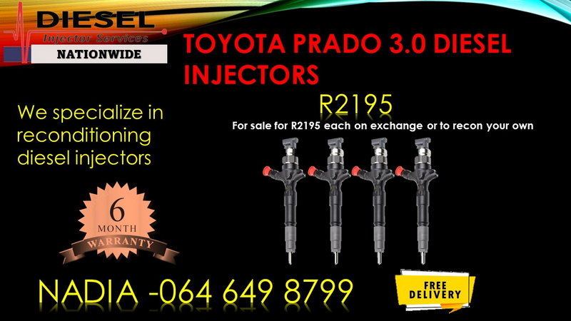 Toyota Prado 3.0 diesel injectors for sale