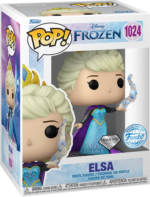 Funko Pop! Disney 1024: Princess - Elsa with Snow Flakes Vinyl Figure (Diamond Collection)(New)