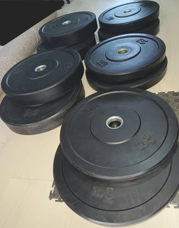 150kg Olympic Bumper Plate Set