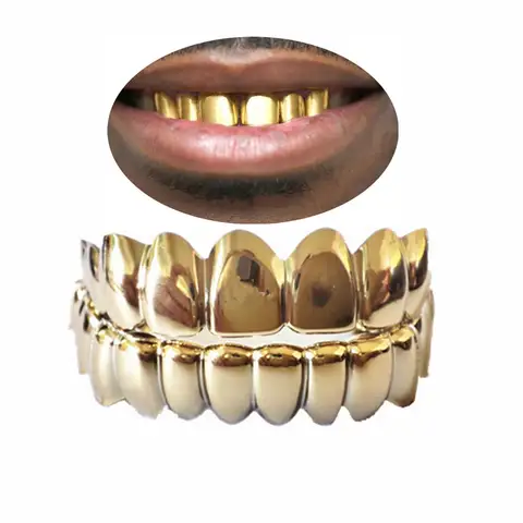 Extremely Luxurious Imported Excellent Quality Hip Hop PlatedGold and Silver Grillz Sets