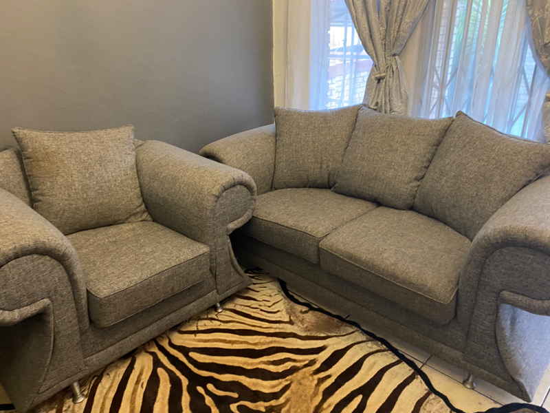 Grey 3 piece couches