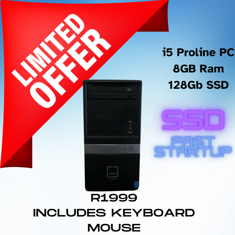 i5 Proline PC - 8Gb Ram - 128Gb SSD