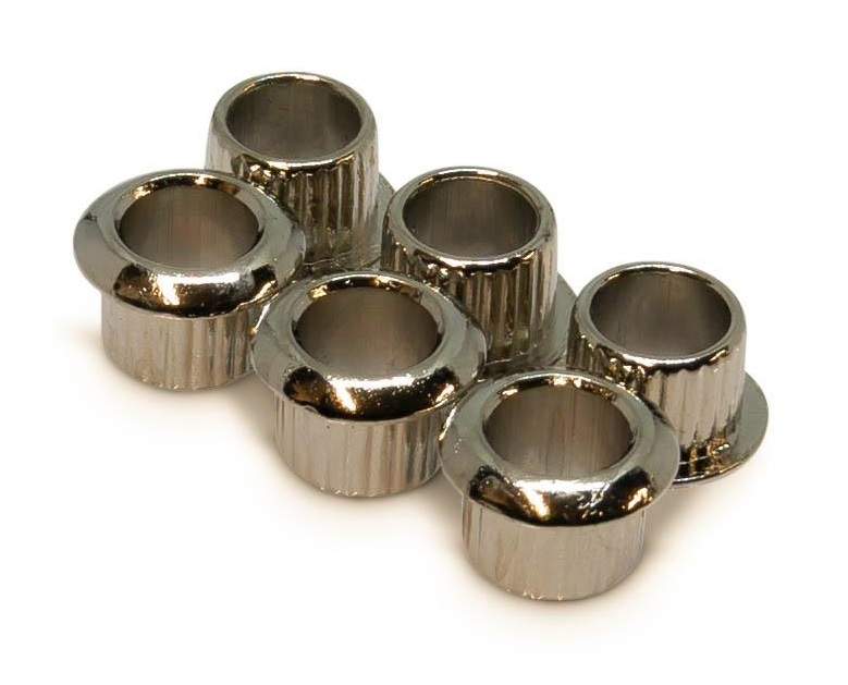 Nickel Push-fit Bushings for 8mm Tuner Holes (6.2mm internal Diameter) set of 6